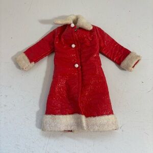 Vintage 1960’s red and white Barbie doll coat with snaps‎